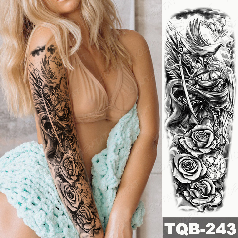 ขนาดใหญ่แขนแขนกันน้ําชั่วคราว Tattoo สติก
