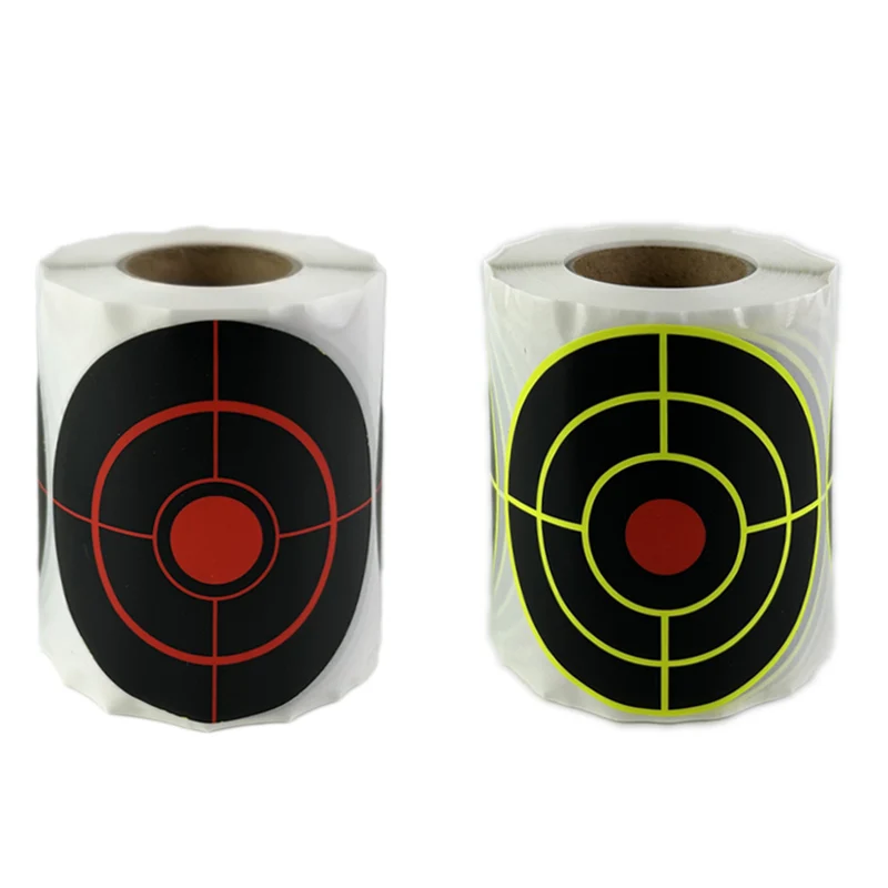 200 PCS/250 PCS/ม้วน 3 "Self กาวเป้าหมายการยิงสติกเกอร์ Splatter Splash AMP Reactive การฝึกอบรมการล่าสัตว์สติกเกอร์