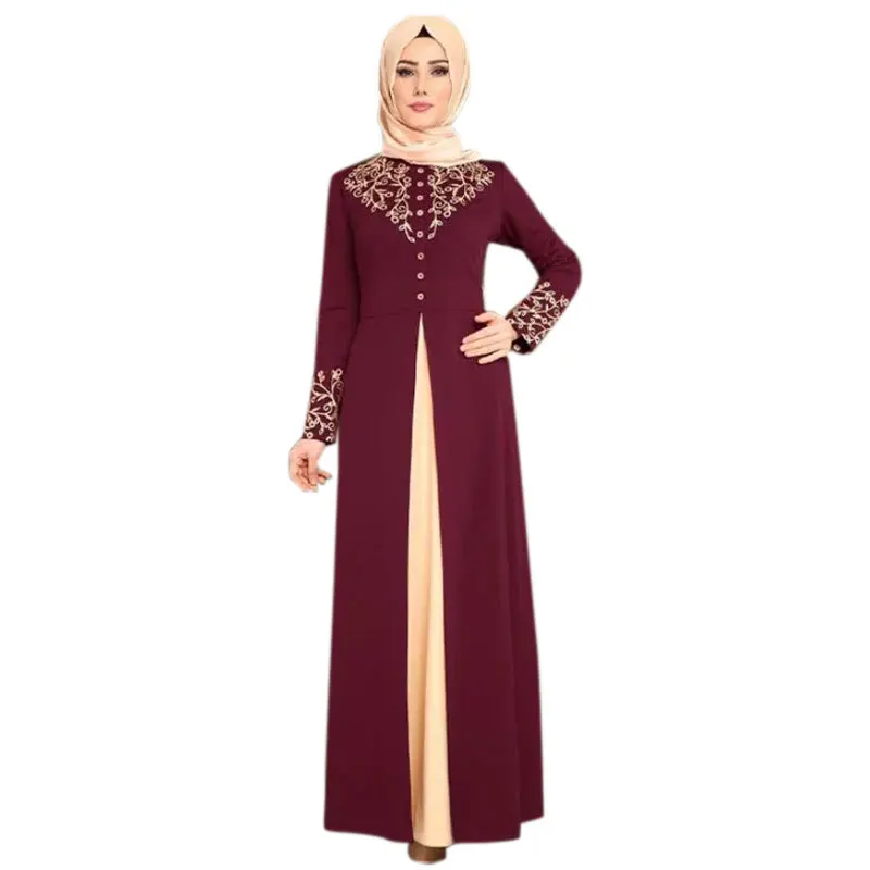 Muslimisches Kleid Damenmode Abaya Dubai Applikationen Türkei Damen Elegant Lang