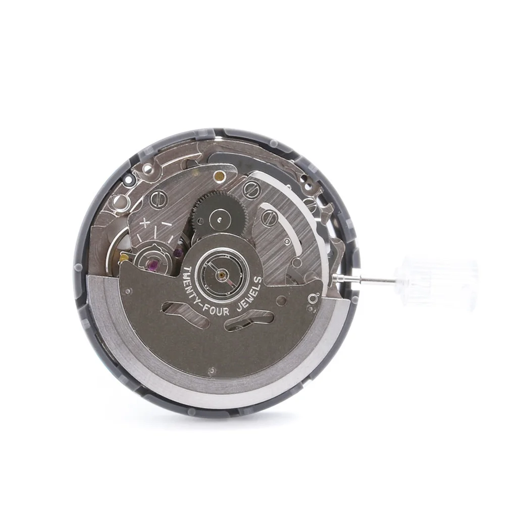 Neues NH35 24 Schmuck-Krone mit hoher Genauigkeit, mechanisches Automatikwerk, weißes Tag und Datum, 3-Uhr-Krone, 3,8-Zoll-Krone