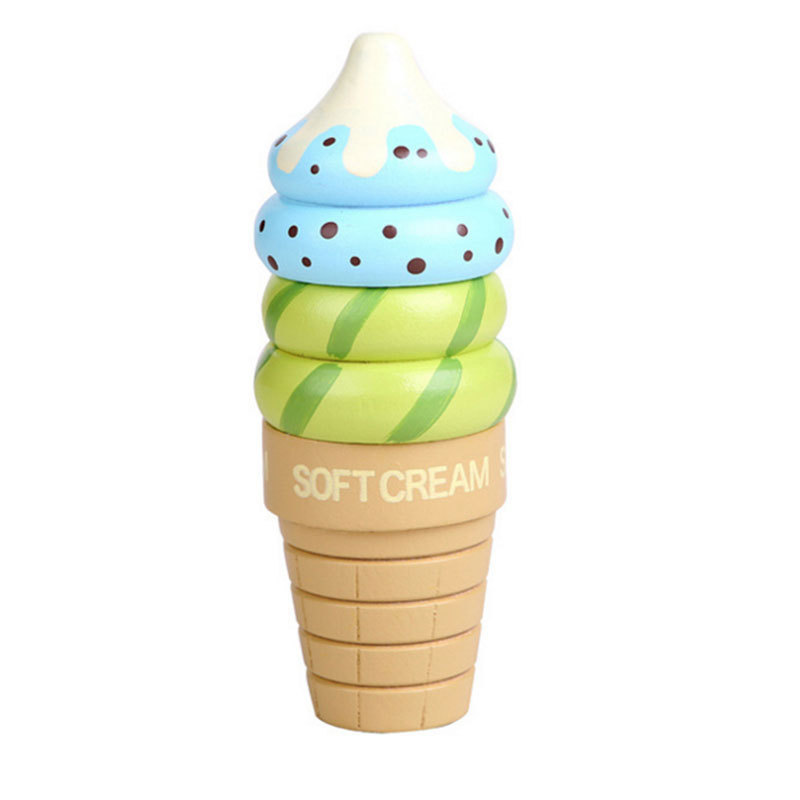 Giocattoli da cucina in legno finta casa da gioco gelato simulazione alimentare cucina cibo magnetico casa da gioco giocattoli educativi per bambini