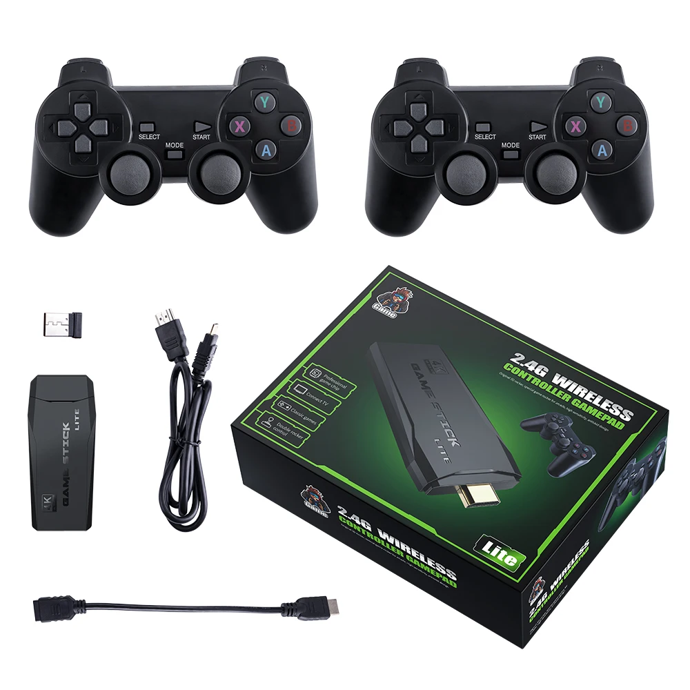 4K HD Videospielkonsole 2,4G Doppel Wireless Controller Game Stick Für PS1 10000 Spiele 64 GB Retro Spiele junge Weihnachtsgeschenke