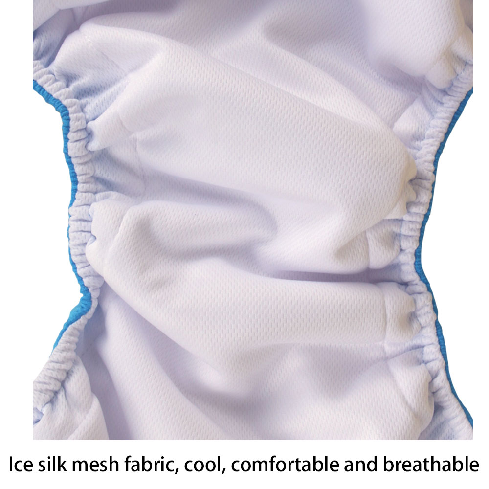 Fraldas de pano para adultos, cor sólida, laváveis, calças para velho, à prova d'água, bolso, respirável, anti-molhamento de cama