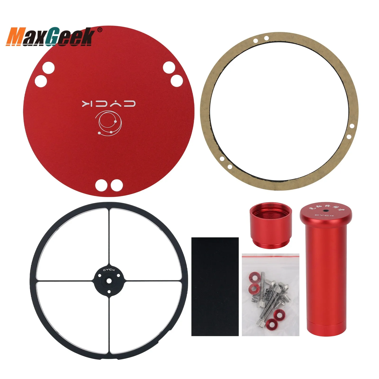 Kit de modificación de piezas de telescopio Maxgeek CYCK con terminador de eje óptico para telescopios Sky-Wathcer de 200 mm (como se muestra en opción)
