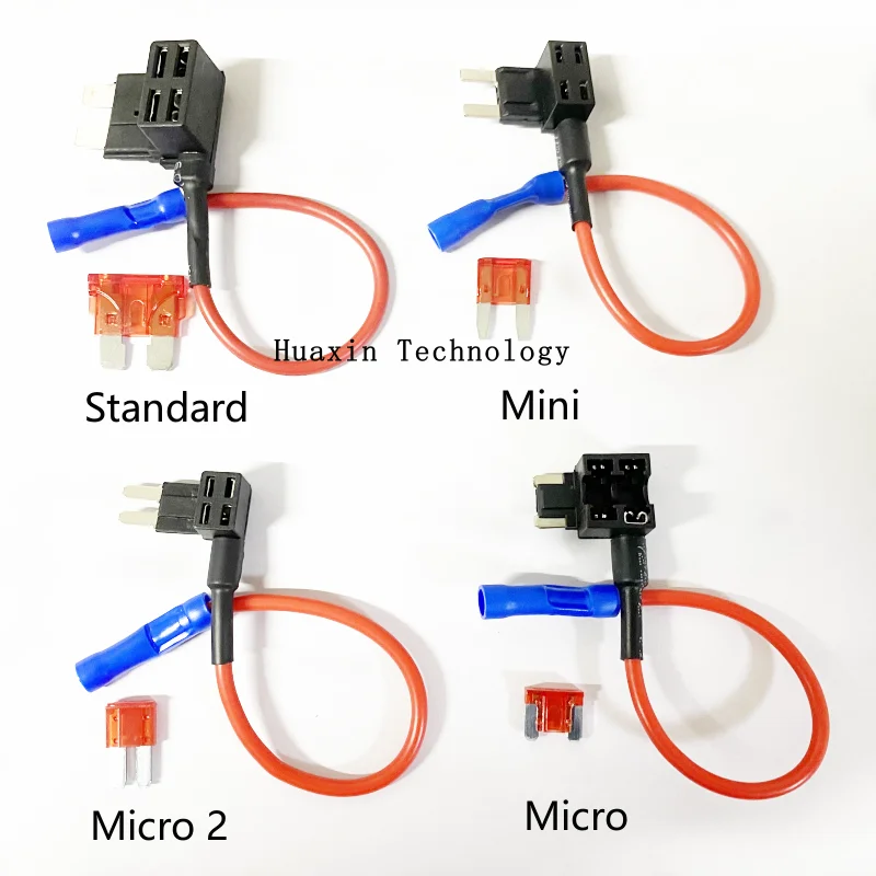 Portafusibles para coche MINI PEQUEÑO MEDIANO de 12V y 24V, adaptador de grifo de circuito adicional con fusible de cuchilla ATM estándar Micro Mini de 10A