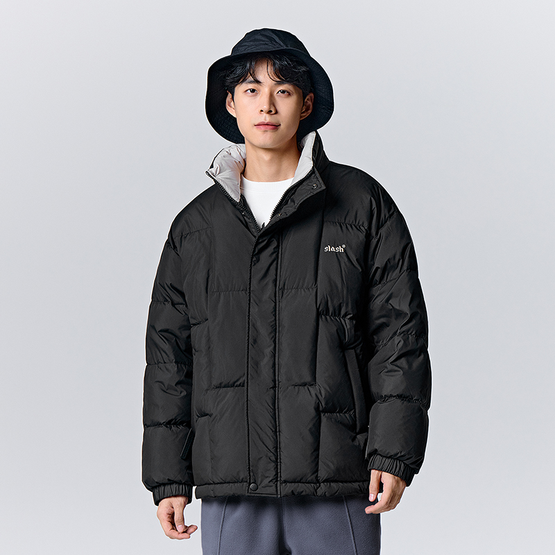 Semir Daunen jacke Männer Winter neue einfarbige einfache exquisite Mode warme lose Stehkragen jacke