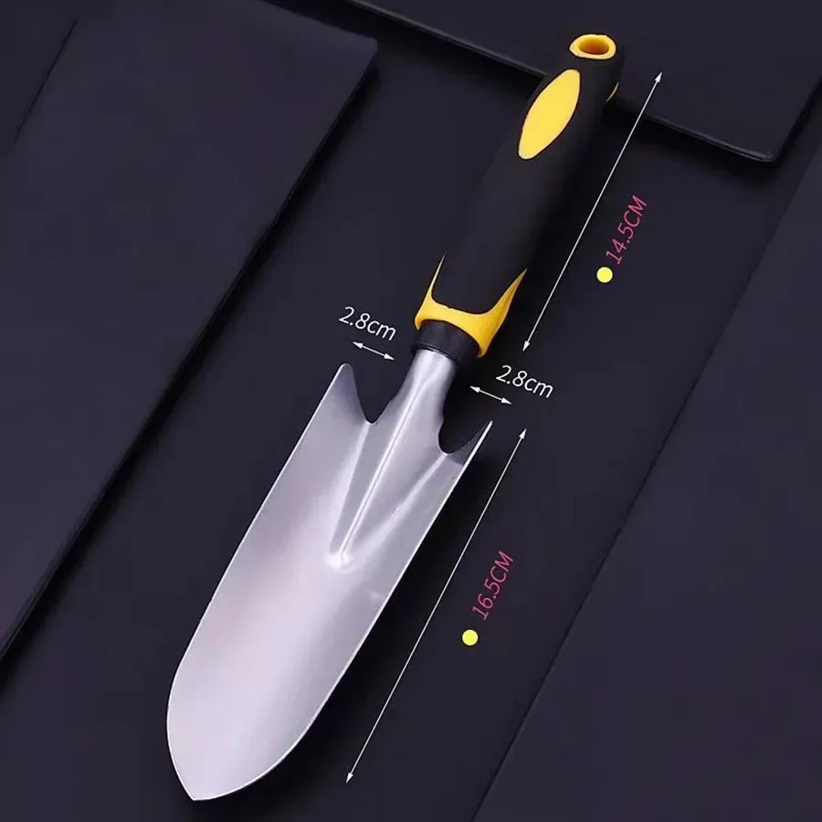 เครื่องมือปลูกต้นไม้ Hoe Spade Dual-Purpose สวน 4 ชิ้นกลางแจ้งขุดและกําจัดวัชพืชเครื่องมือขนาดเล็กพลั่วกระถางต้นไม้