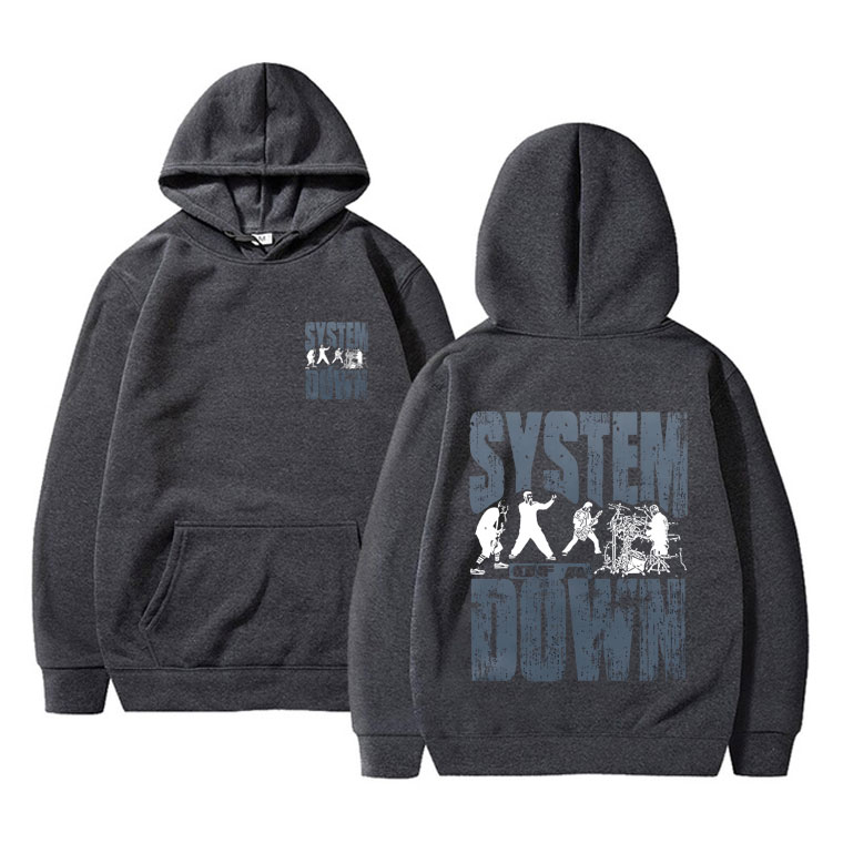 Sudadera con capucha con estampado de sistema de banda de Rock Vintage de los años 90, sudadera informal Unisex para hombres y mujeres, sudaderas con capucha con música alternativa de Metal