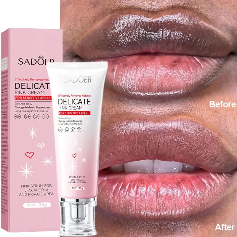 Blanqueamiento de labios rosa de aclaramiento rápido para labios oscuros, bálsamo labial de melanina, aceite de labios mágico rosa Sexy, maquillaje hidratante blanqueador