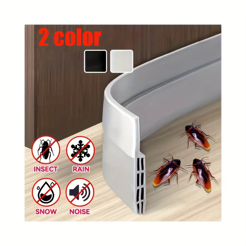 Bande d'étanchéité pour pare-brise de porte, coupe-vent, insonorisée, bouchon de balayage de porte, coupe-froid pliable et découpable, auto-adhésif
