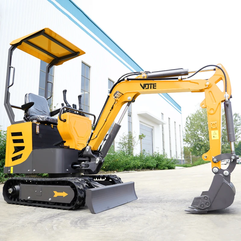 Agricultural Factory Mini Crawler Excavator 1T 2 ton 1000kg For Garden Low Price Mini bagger Machine Portable 1 Ton Small Bagger