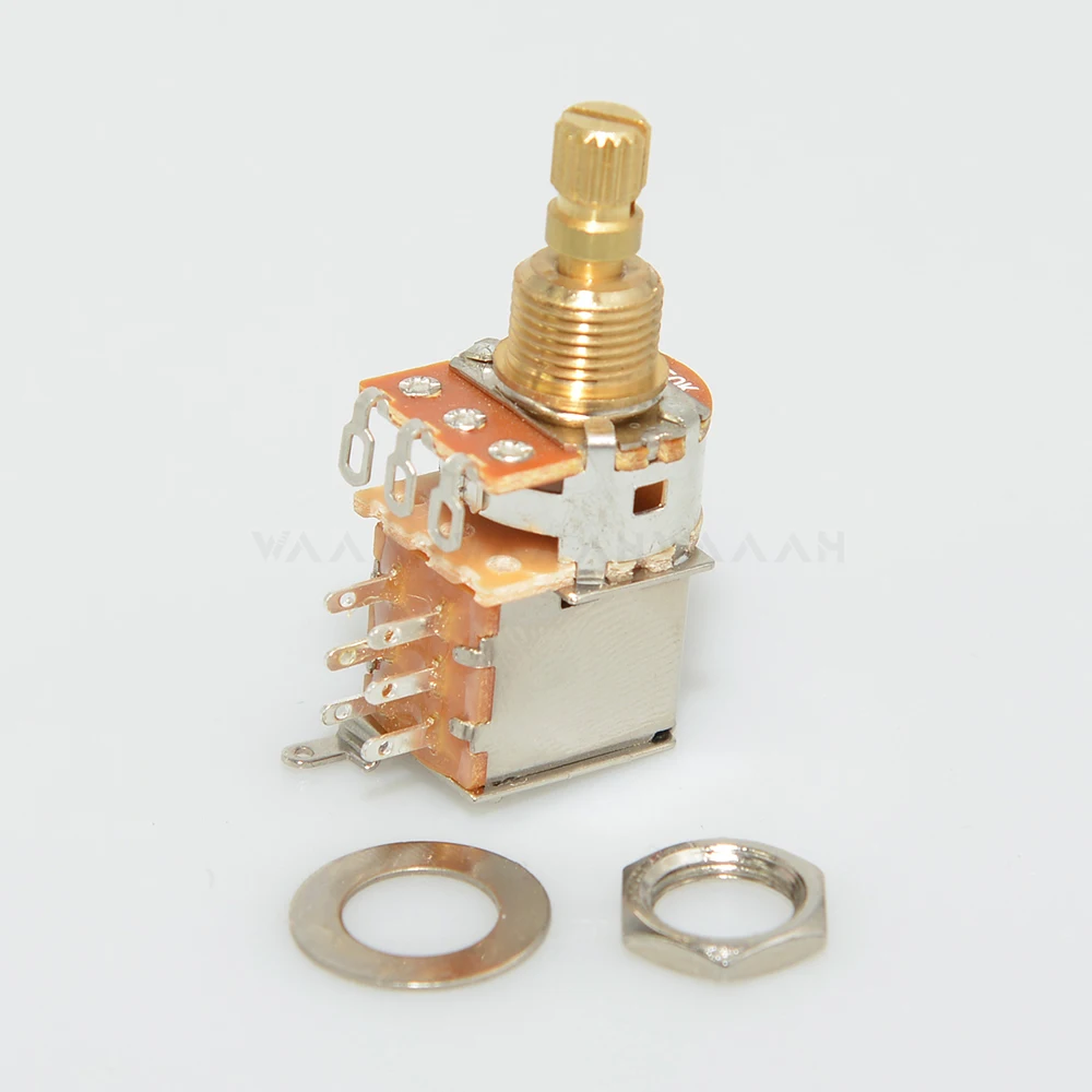 1 Chiếc Đàn Guitar Đẩy/Đẩy Chiết Áp A250K/B250K/A500K/B500K Đồng Ngắn Dài Chia Trục Mới phiên Bản Không Dây Kéo Nữa