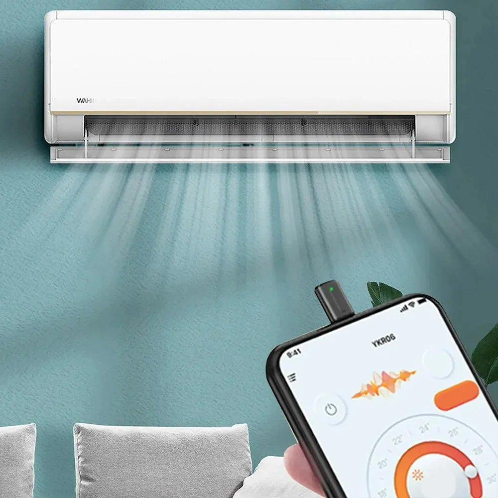 Adaptador remoto infrarrojo para teléfono inteligente, transmisor de Control por aplicación para iPhone, Android, teléfono móvil, controlador IR Universal