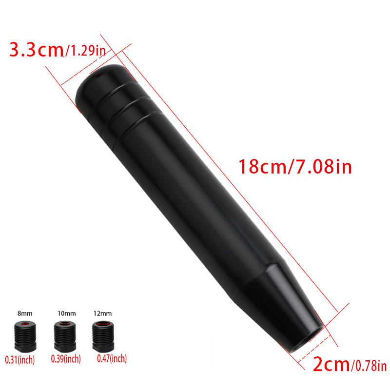 18 センチメートル車のユニバーサルギアシフトノブ MT ギアスティックレバーシフターノブハンドルアルミ拡張ギアシフターギアヘッドノブマニュアル