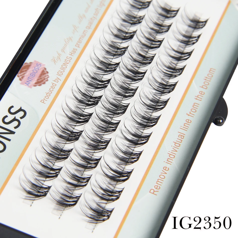 Extensión de pestañas postizas segmentadas IGUIONSS, herramientas de maquillaje de pestañas individuales naturales DIY, pestañas suaves y fáciles de operar