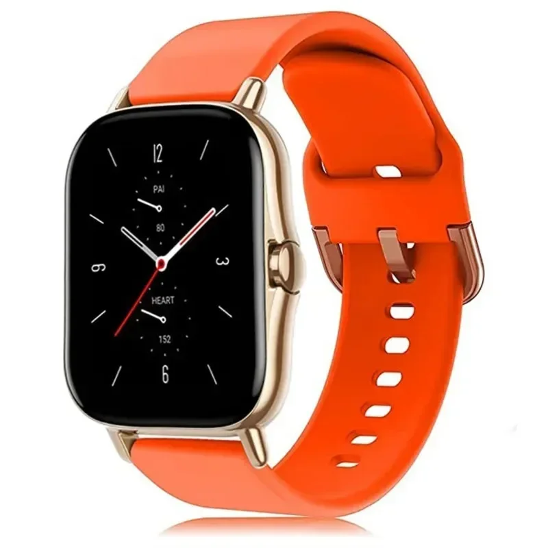 20 มม./22 มม.สําหรับ Amazfit GTS/2/2e/3/4 GTS2 Mini/GTR 4/3/Pro/47 มม./GTR2/2e/stratos 2/3 สร้อยข้อมือซิลิโคน Amazfit bip สายนาฬิกา