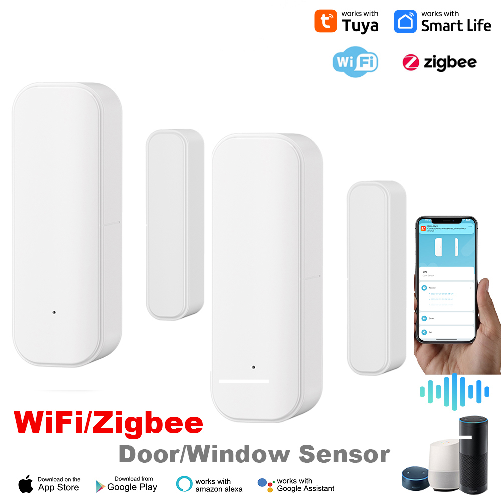 Датчик Tuya Wi-Fi Zigbee С Батареей Для Умной Домашней Безопасности Alexa Google Home, Голосовое Управление