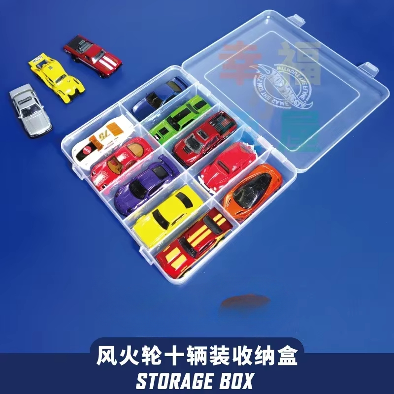 Original Hot Wheels Car Storage Box for Diecast 1/64 Voiture Storage Case Dustproof Educational Kid Boys Toys for Children Gift