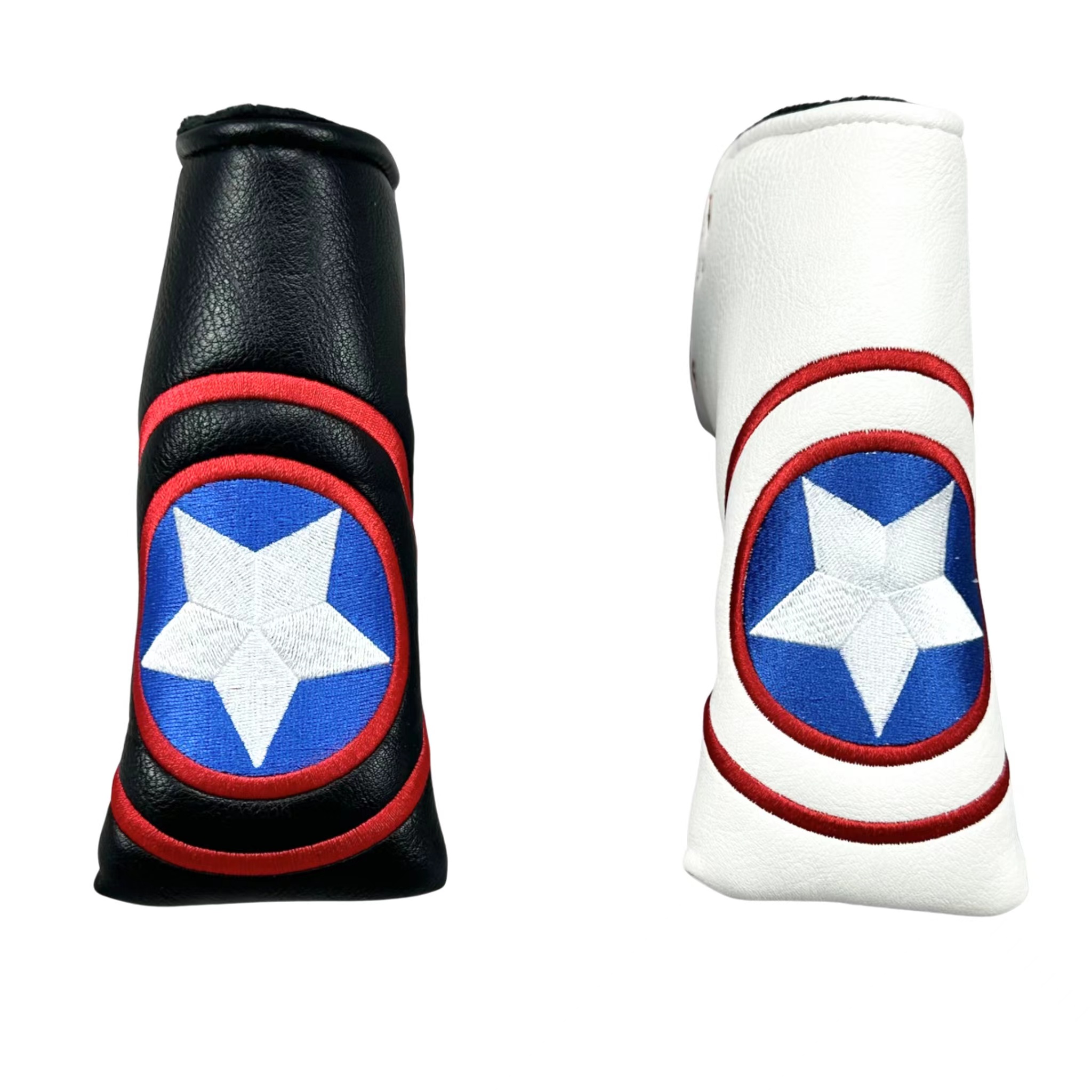1pc Golf five-pointed star Pattern Putter Cover PU Leather Golf Club Cover Blade Putter Cover Protector with Magnet Closure
