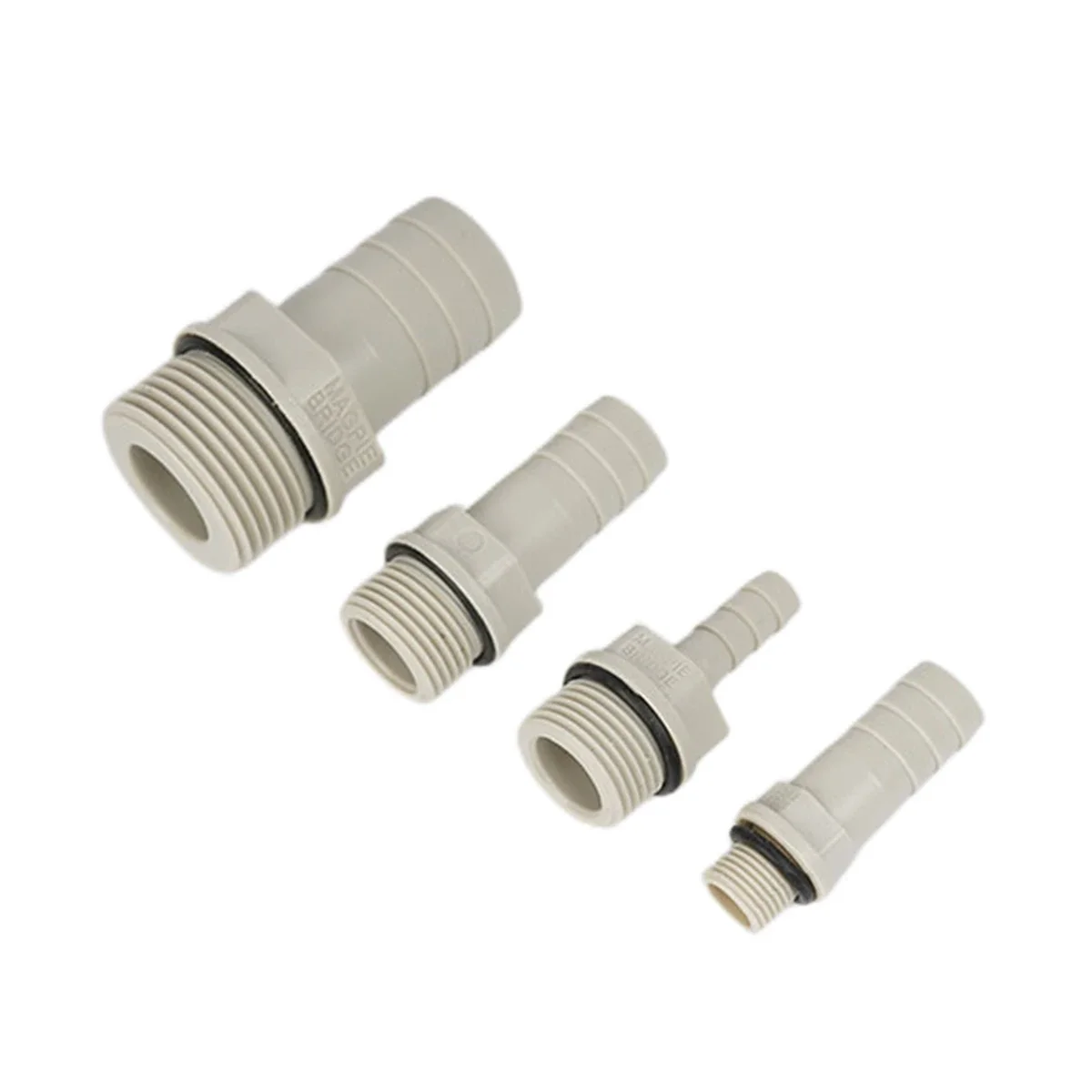 นุ่มท่อ 1/8 "1/4" 3/8 "1/2" 3/4 "ด้ายชาย 6 8 10-25 มม.POM เจดีย์ Barbed Connector Joint พลาสติกท่อ