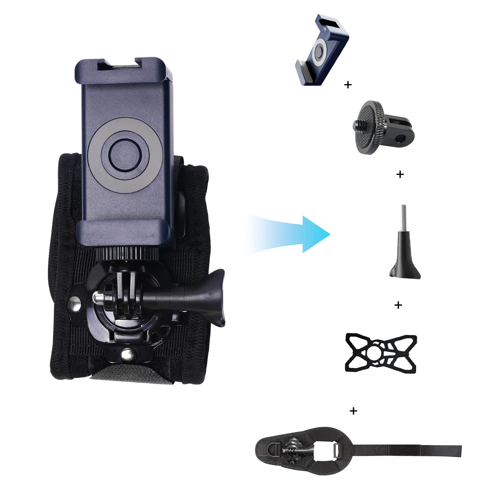 360° Rotation Hand Strap Mount For GoPro Hero 12 11 10 9 8 7 6 5 Hand Glove Wrist Strap Mount For SJCAM Insta360 X2 X3 DJI Osmo