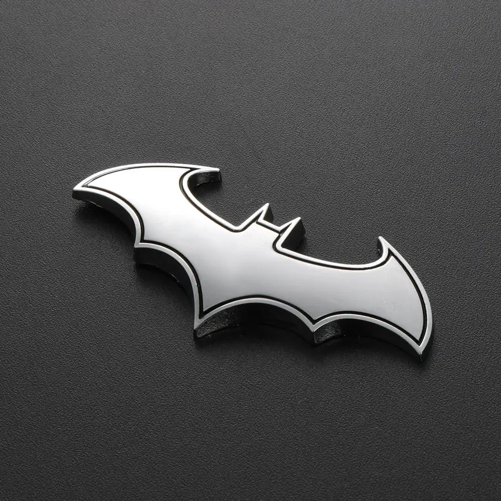 1PC 3D Bat Form Auto Aufkleber Coole Metall Auto Logo Emblem Aufkleber Aufkleber Motorrad Autos Auto Styling Zubehör