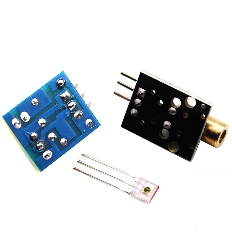 KY-008 650nm Laser Transmitter Module with Laser Sensor Module Non-Modulator Tube Laser Receiver Module Kit for Arduino