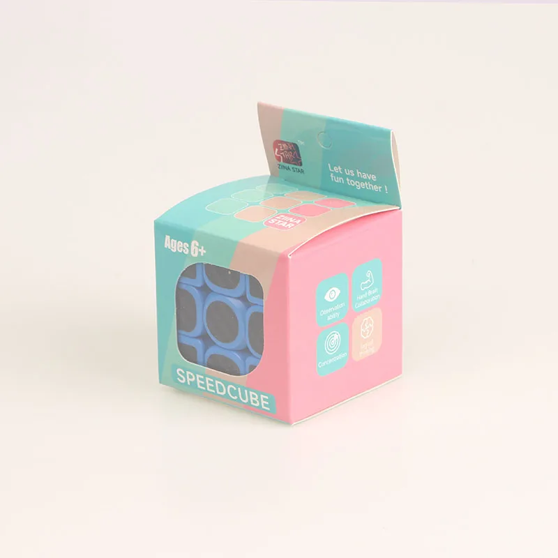 Cube 3x3x3 en Fiber de carbone, Puzzle anti-Stress, éducation professionnelle, compétition de vitesse lisse, jouet pour enfants, cadeaux