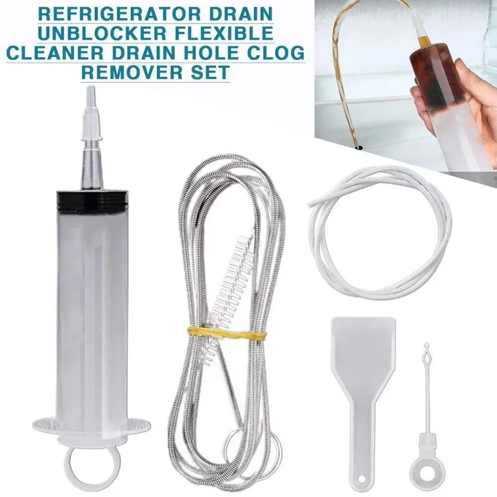 5 stücke Kühlschrank Bagger Kit Flexible Kühlschrank Peeling Pinsel Wiederverwendbare Kühlschrank Ablauf Loch Bagger Entferner Reinigung Spritze Schaufel