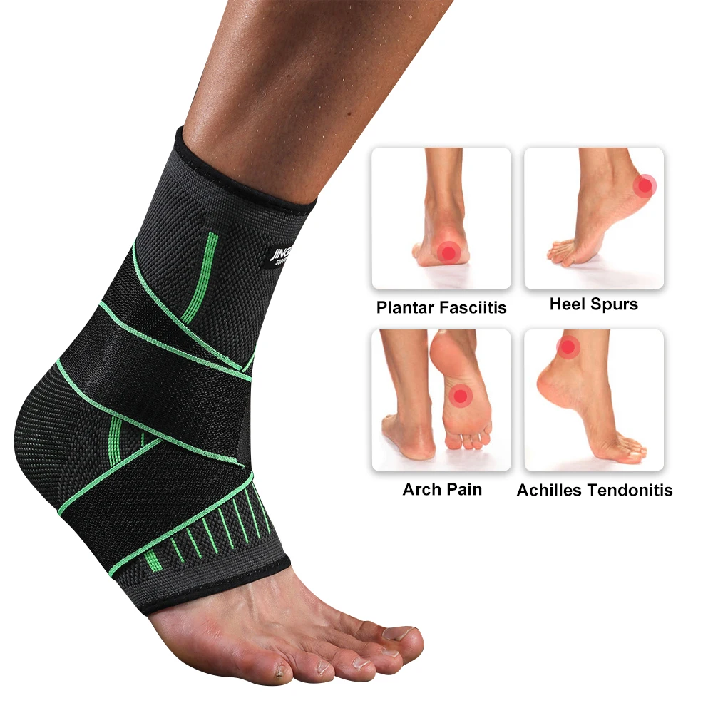 1 Uds. Tobillera de compresión, correa de soporte de tobillo ajustable para esguince, fascitis Plantar, recuperación de lesiones, correr
