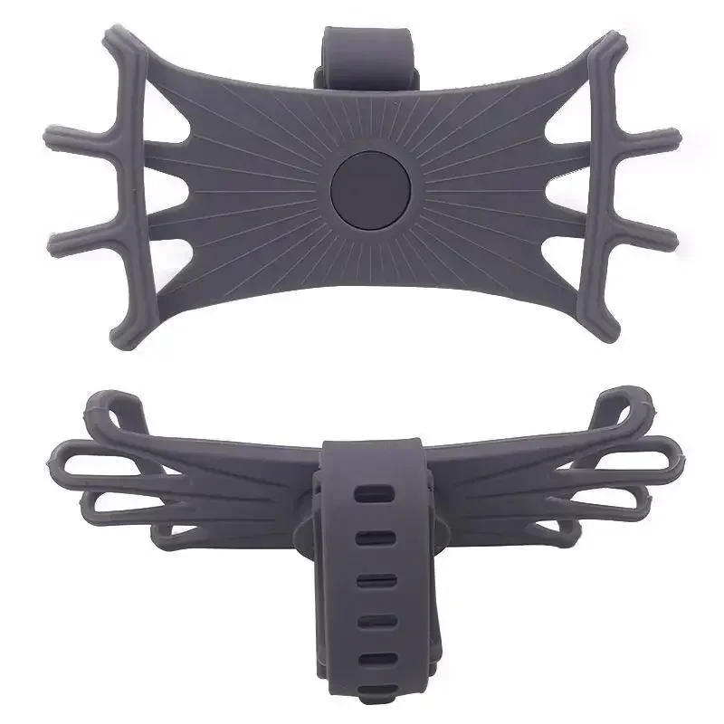 VIKEFON 360 Rotatable โทรศัพท์มือถือผู้ถือจักรยานจักรยานปลอดภัยวงเล็บซิลิโคนซิลิโคนดึงสําหรับขาตั้งโทรศัพท์ทั้งหมด
