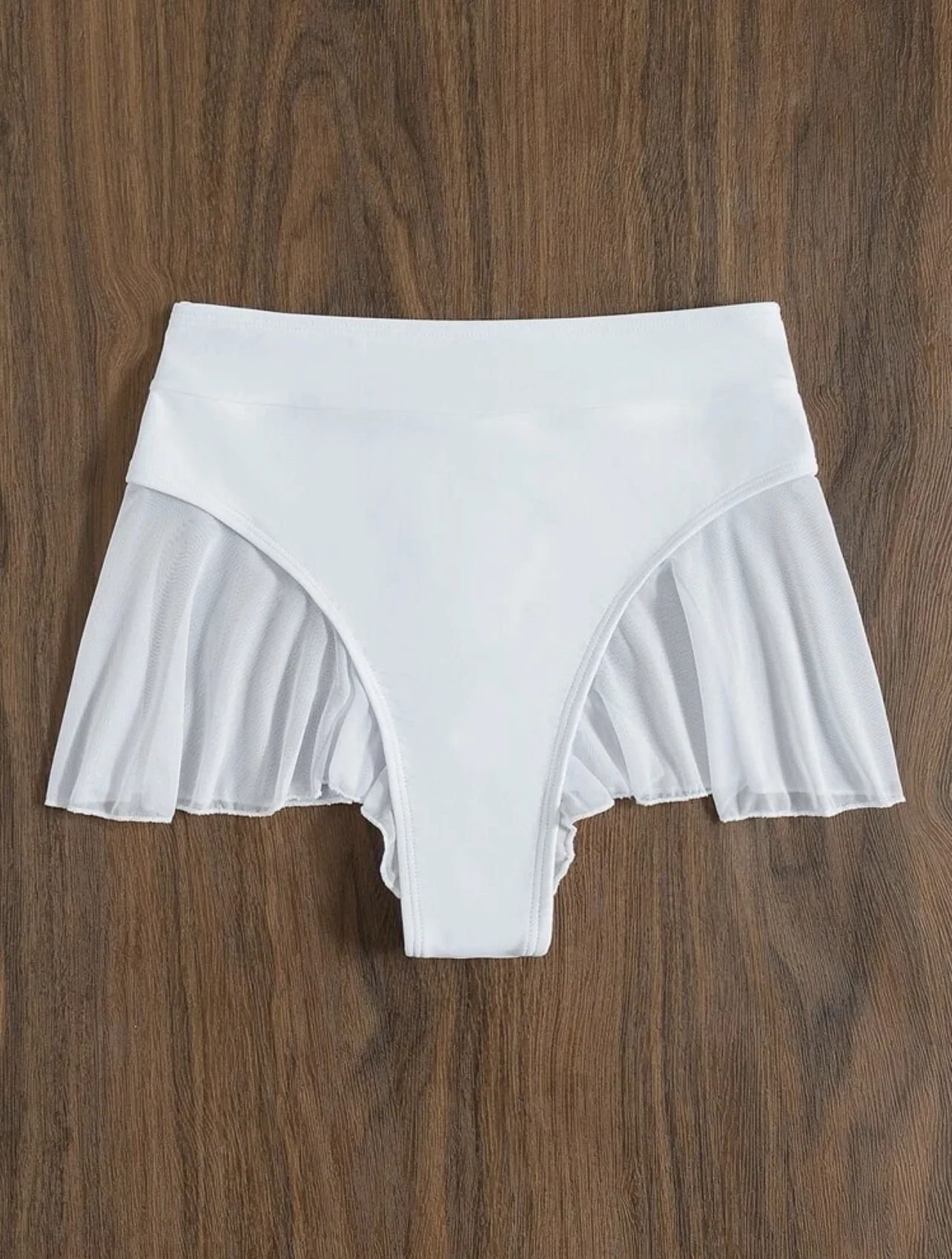 2024 nouveau string Sexy culotte de bain pour femmes taille haute maillots de bain maillots de bain à volants solide maillot de bain mignon short de plage maillot de bain