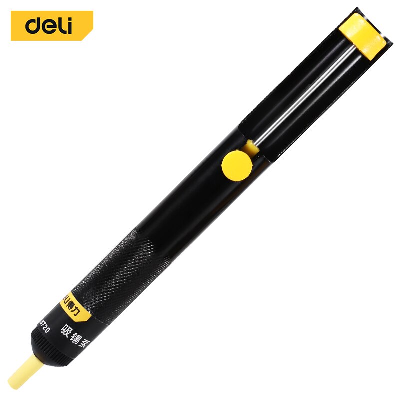 Deli Desoldering Pump Sucker Pen Removal Vacuum Desolder High Temperature Resistance Hand Welding Tools