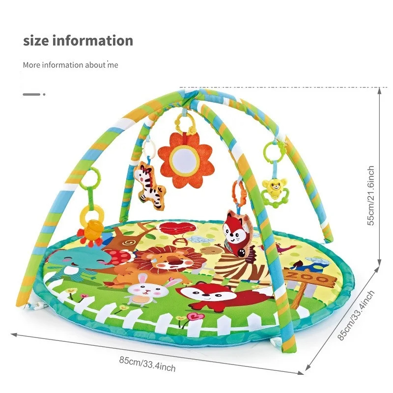 Multifuncional Fitness Frame Round Play Mat, Tapete de engatinhamento para o bebê, Awakening Mat, Cobertor de engatinhamento para Crianças, Atividade Educativa, Gi