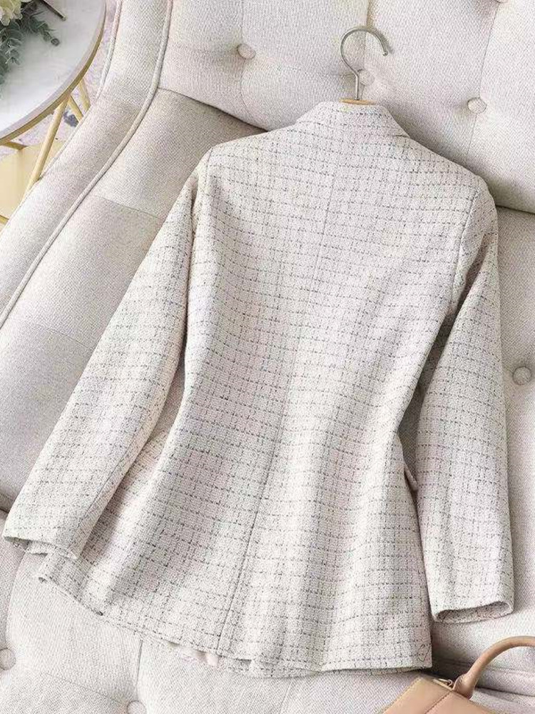 Neue Plaid Blazer Mode Jacke Frauen Frühling Herbst Langarm lässig elegant Büro klassisch schick Temperament Blazer