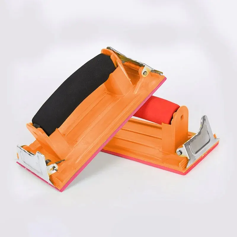 1 pezzo di supporto per carta vetrata strumenti per lucidare la parete carta vetrata in plastica piastra di ferro supporto per carta vetrata manico in spugna supporto per sabbia