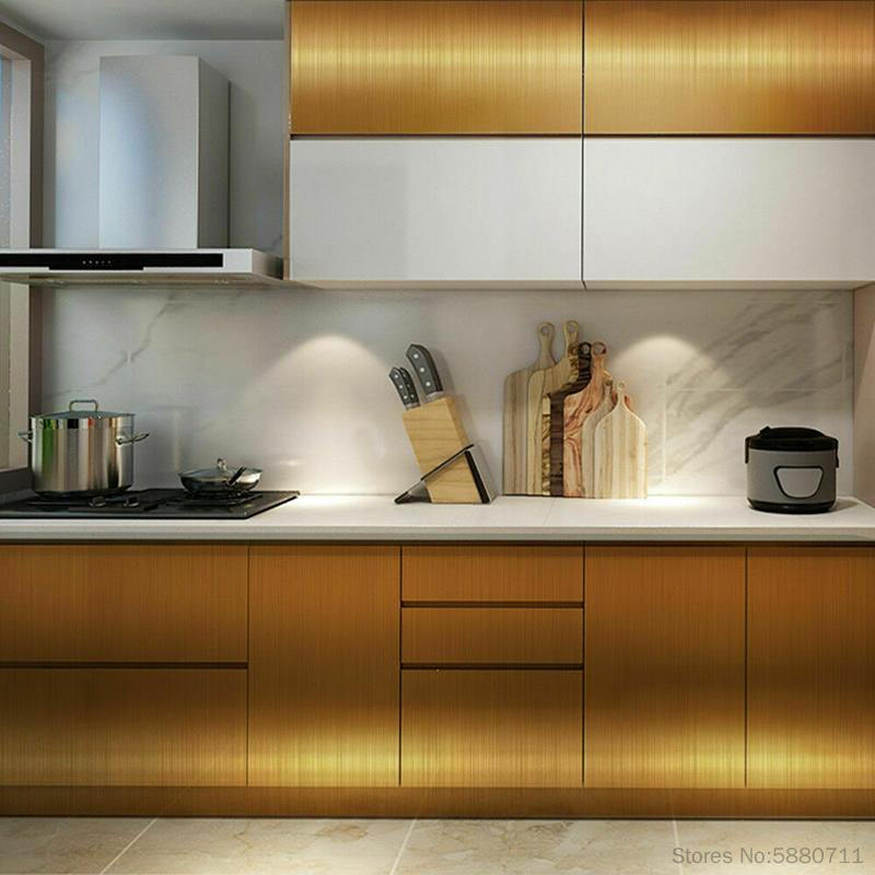 Металлические матовые серебряные декоративные обои, кожура и пленка, виниловая водонепроницаемая наклейка из нержавеющей стали для бытового холодильника, лифта