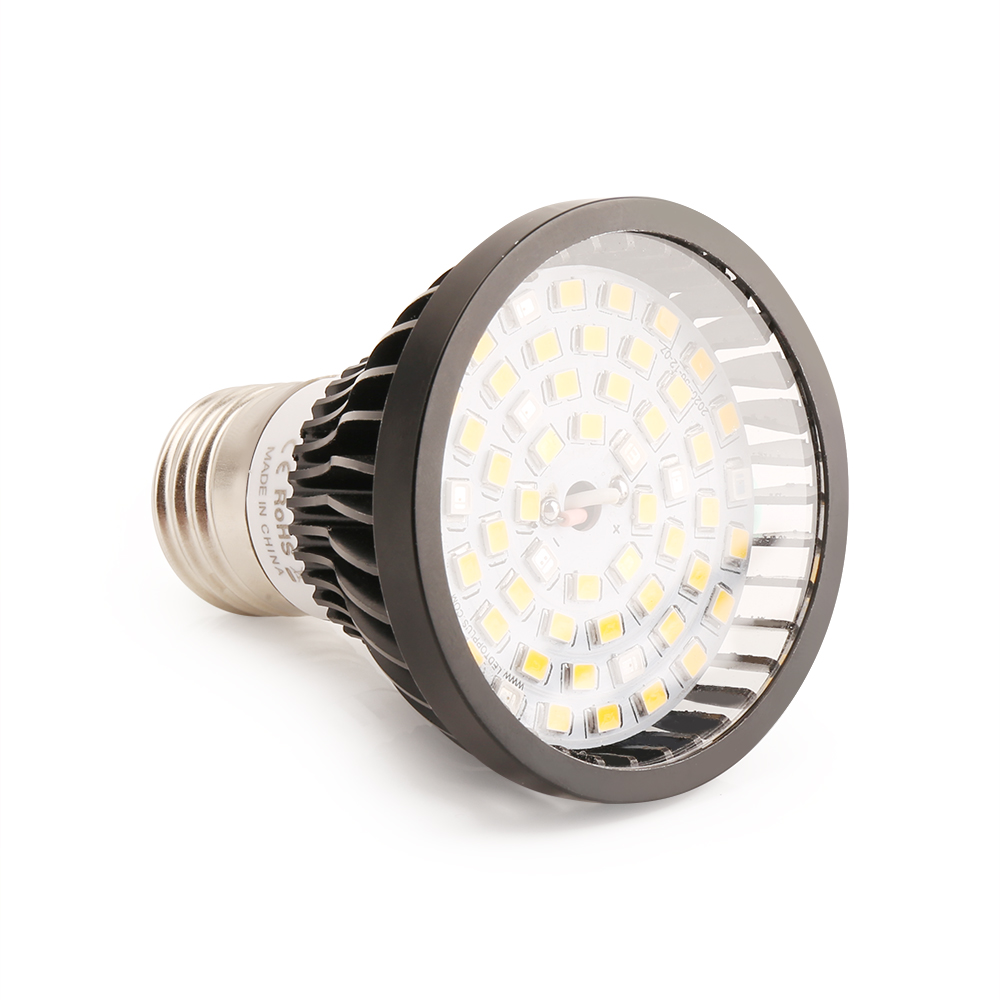 40 ワット E27 フルスペクトルウォームホワイト Led 成長ライトブラックシェル小型植物電球プラスチックカバー付き