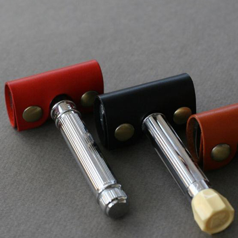 1pc Razor Protective Cover Safety Razor Leather Protective Cover Cutter Head Protective Cover Without Razor 60*42mm