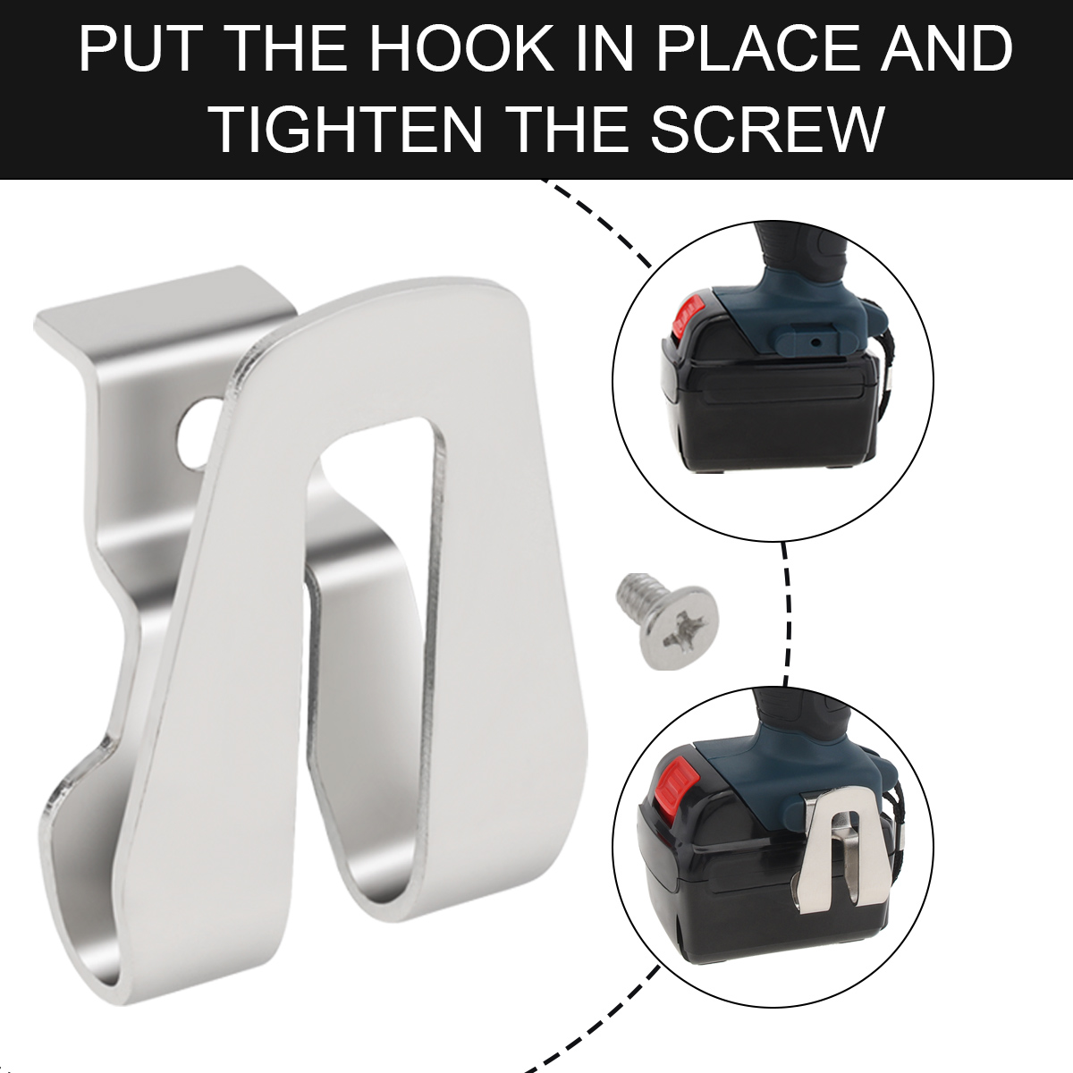 5 pçs resistência elétrica broca cinto clipe substituição ganchos ferramenta titular apto para dewalt/makita brocas de impacto ferramenta cinto titular clipe