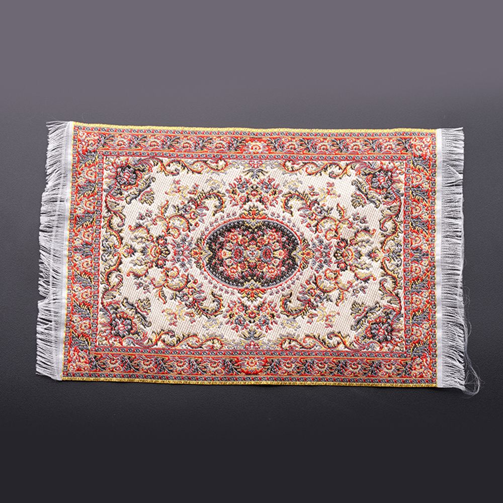 Коврик с цветочным узором, мини-декор дома, турецкий стиль, миниатюрный тканый ковер, ковер для кукольного домика, аксессуары для кукол, покрытия на пол