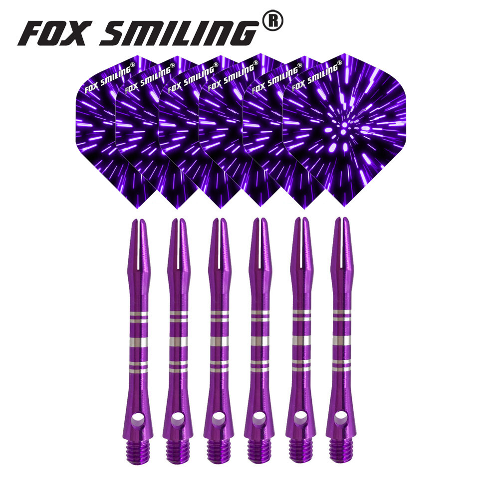 FOX SMILING 41 мм алюминиевые валы для дартса и красивый узор дартс полеты аксессуары для дротиков для профессиональных дартс