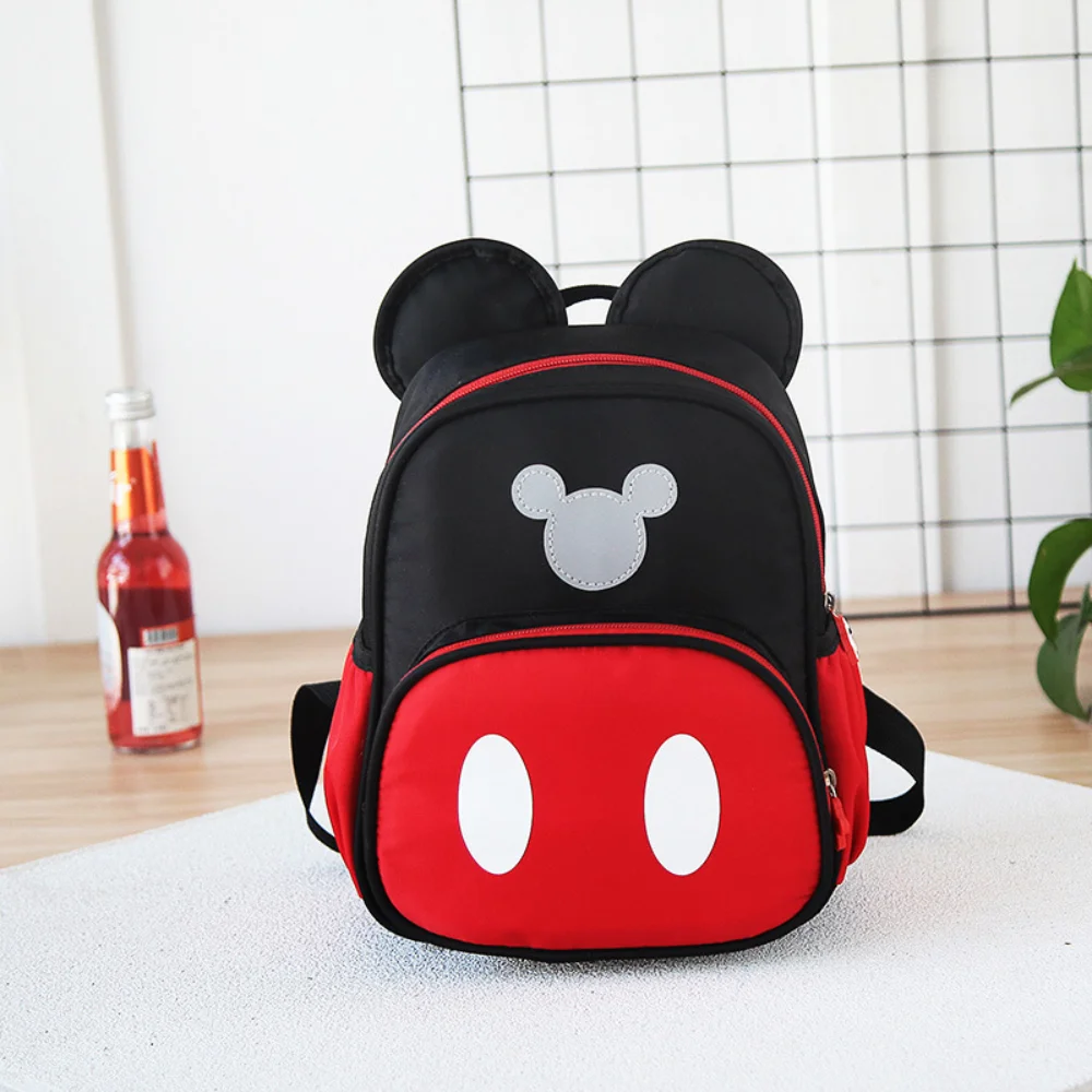 MINISO 미키와 미니 책가방 귀여운 배낭 숄더백 실용적인 포켓, 내구성이 뛰어난 합성 소재,