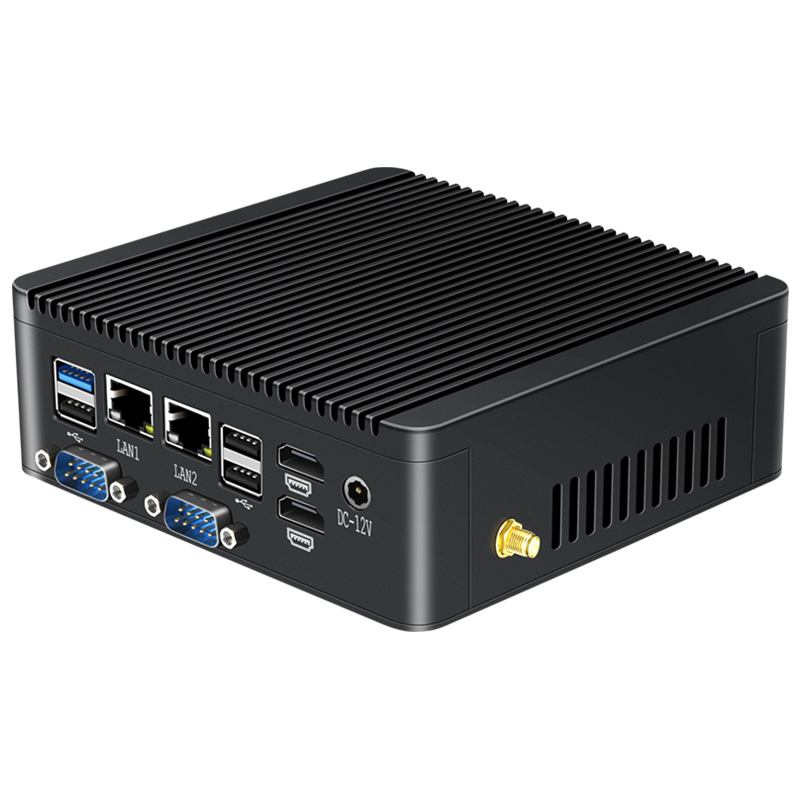 XCY X30G Fanless IPC Mini PC 4x Serial Ports 2x LAN 2x HDMI 8x USB DDR4 M.2 SSD Mini PCIe SIM Slot GPIO LVDS TPM2.0 Win11 Linux