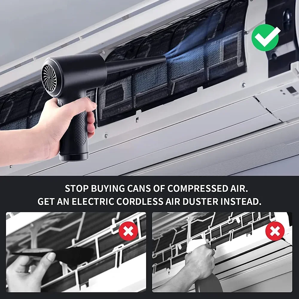 Xiaomi Compressed Air Duster Computer Keyboard Car Clean 51000 RPM USB Charging Portable Electric Dedusting Wireless Air Blower