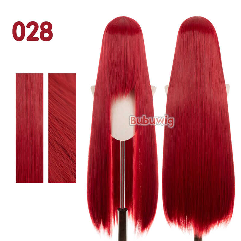 Bubuultraviolet-Perruque Synthétique Longue et Lisse de 100cm, Perruques Cosplay de Plus de 100 Couleurs, Noir, Blanc, Rouge, Bleu, Marron, Degré de Chaleur