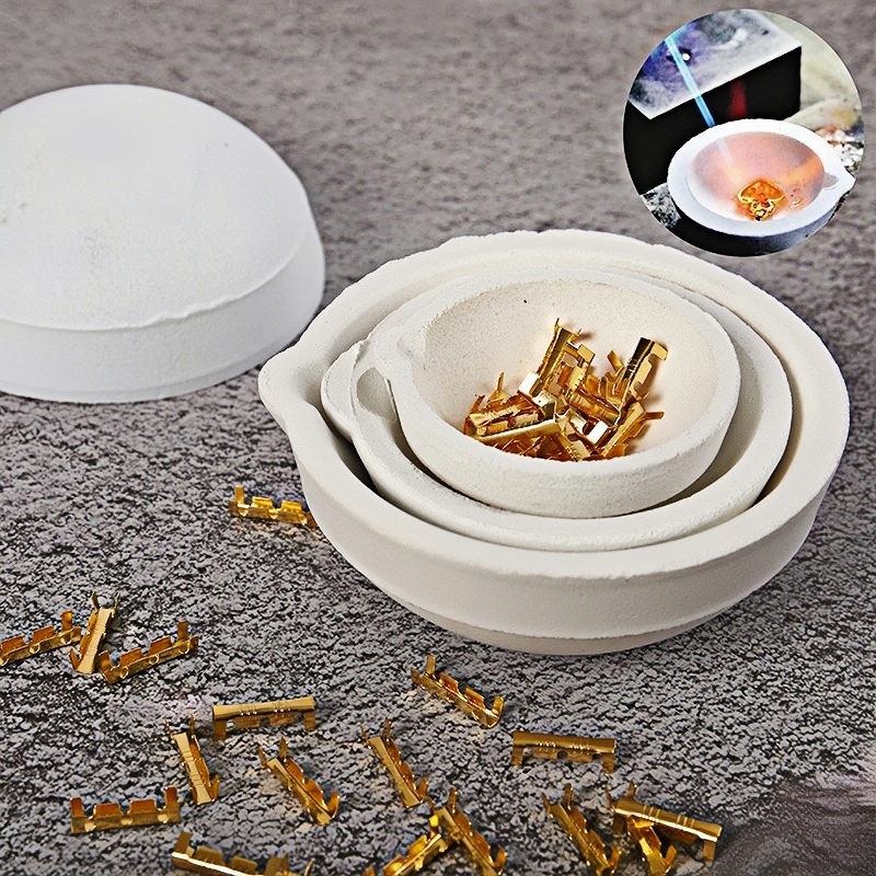 100g-5000g High Temperature Quartz bowl crucible Furnace Melting Casting Refining golden Silver Jewelry tools