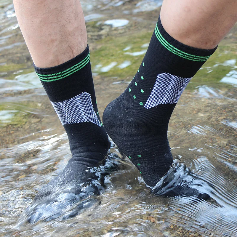 Calcetines impermeables transpirables al aire libre impermeables senderismo vadear Camping invierno esquí calcetín montar nieve calcetines cálidos impermeables