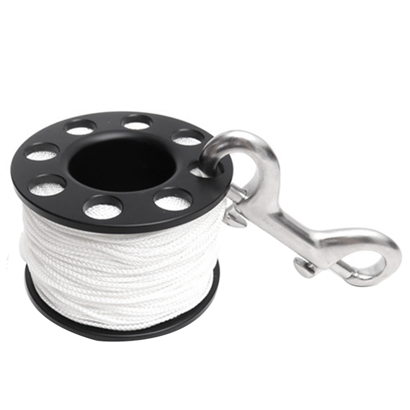 Y43A-Scuba Diving Spool Fingerrolle mit doppelseitigem Haken aus Edelstahl SMB Equipment Cave Dive