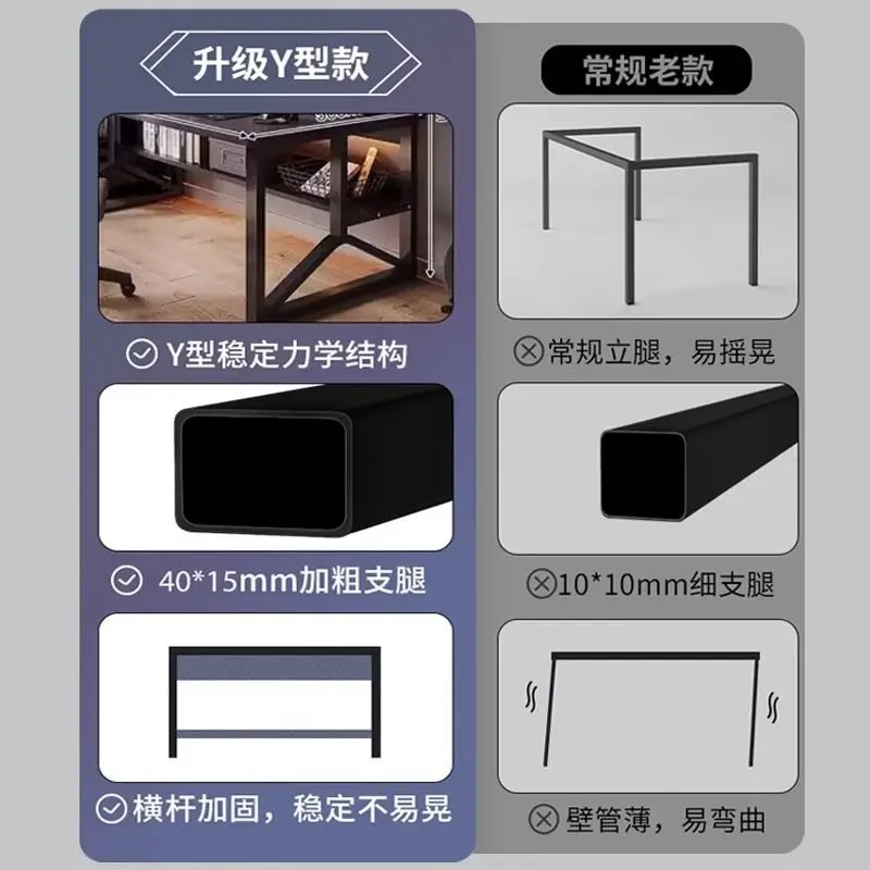 AOLIVIYA Bookshelf Integrated Desk Student Study Table Bedroom Game Table Office Home Desktop Desktop Computer Table